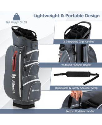 9.5 Inch Lightweight Golf Cart Bag with 15 Way Top Dividers