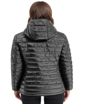 Women's Metallic Quilt Puffer Jacket