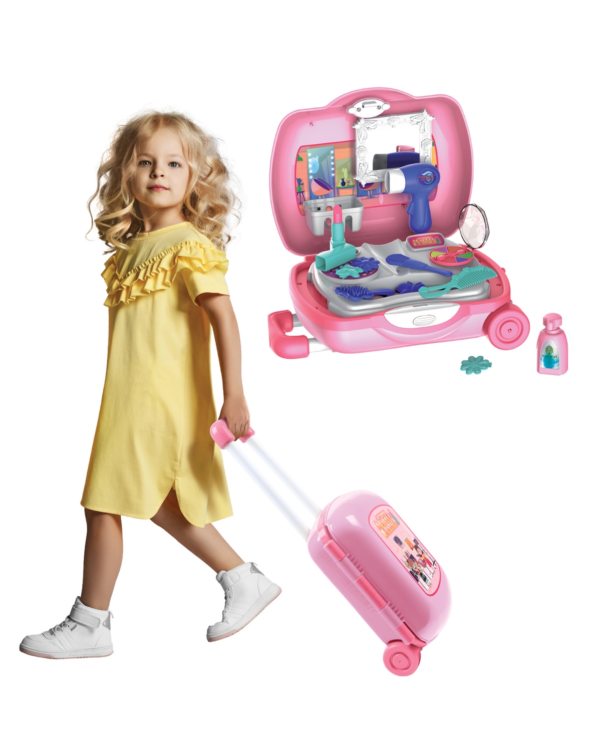 World Tech Toys Roll Make Up Kid's Luggage Playset In Transparent
