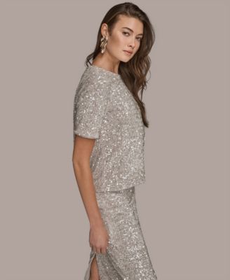 Women's Sequin Detail Top