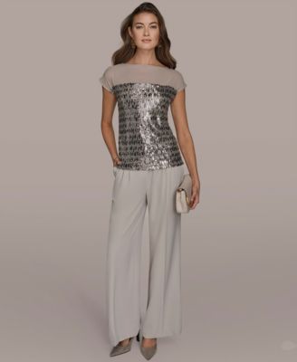 Women's Embellished Short-Sleeve Top