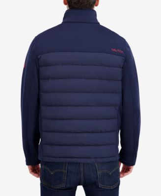 Men's Transitional Mixed Media Zip Front Jacket