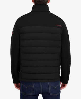 Men's Transitional Mixed Media Zip Front Jacket