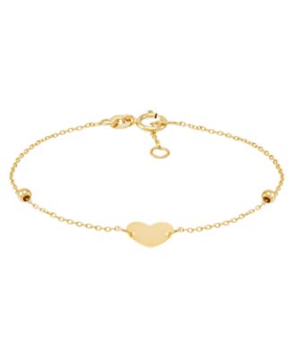 Heart Bracelet in 14k Yellow Gold