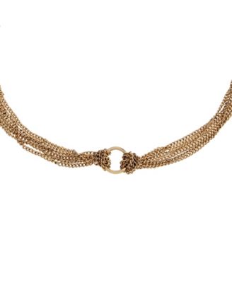 Gold Knot Layered Chain Necklace