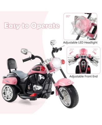 6V Powered Toddler 3-Wheel Motorbike Ride On Toy with Horn and Headlight
