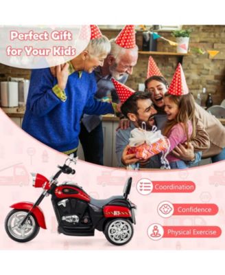 6V Powered Toddler 3-Wheel Motorbike Ride On Toy with Horn and Headlight