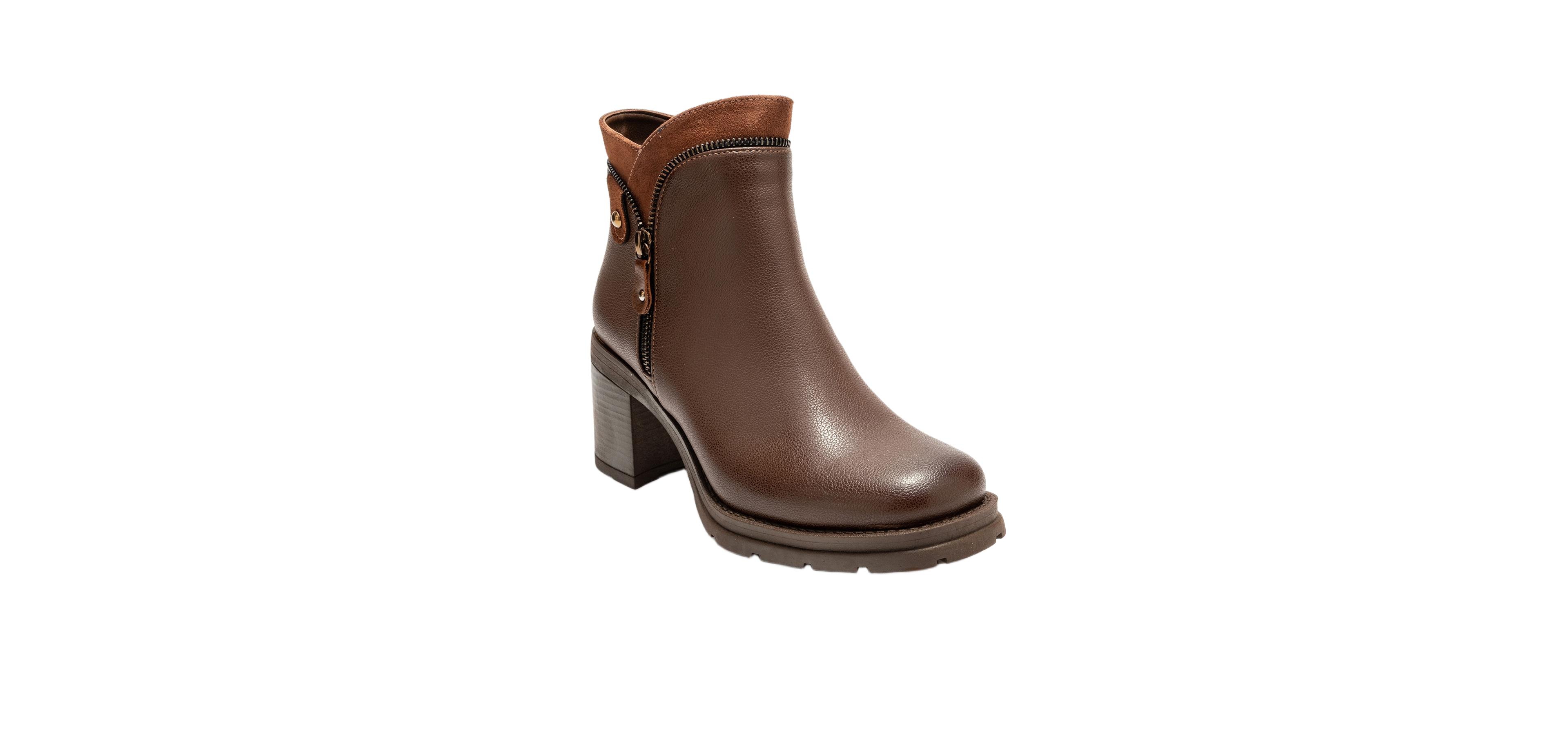 Prologue Shoes Parly Zip Block Heel Boot (Women)