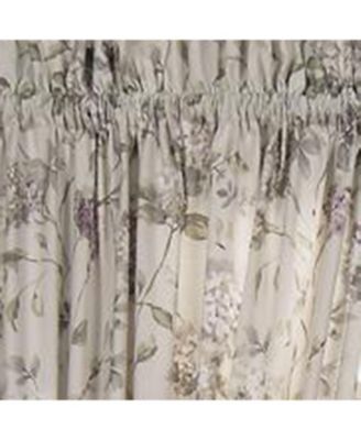 Abigail 100 Percent High Quality 2-Piece Window Rod Pocket Panel Pairs With 2 Tie Backs