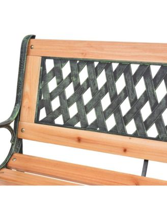 Garden Bench Wood Wrought Iron, PVC Standard