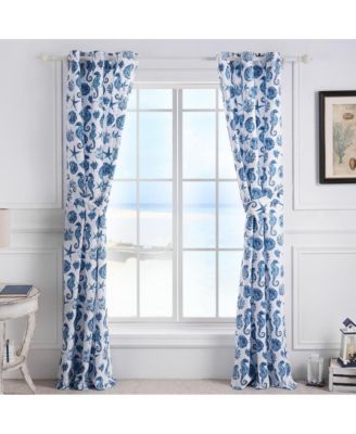 Pebble Beach Window Panel Pair - 42x84", Blue