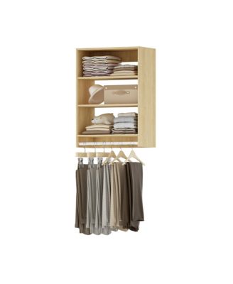 Lovmor Wood Shelf Medium Double Hanging Closet Unit