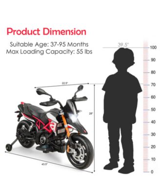 12V Kids Ride-On Motorcycle Aprilia Licensed with Sounds and Music