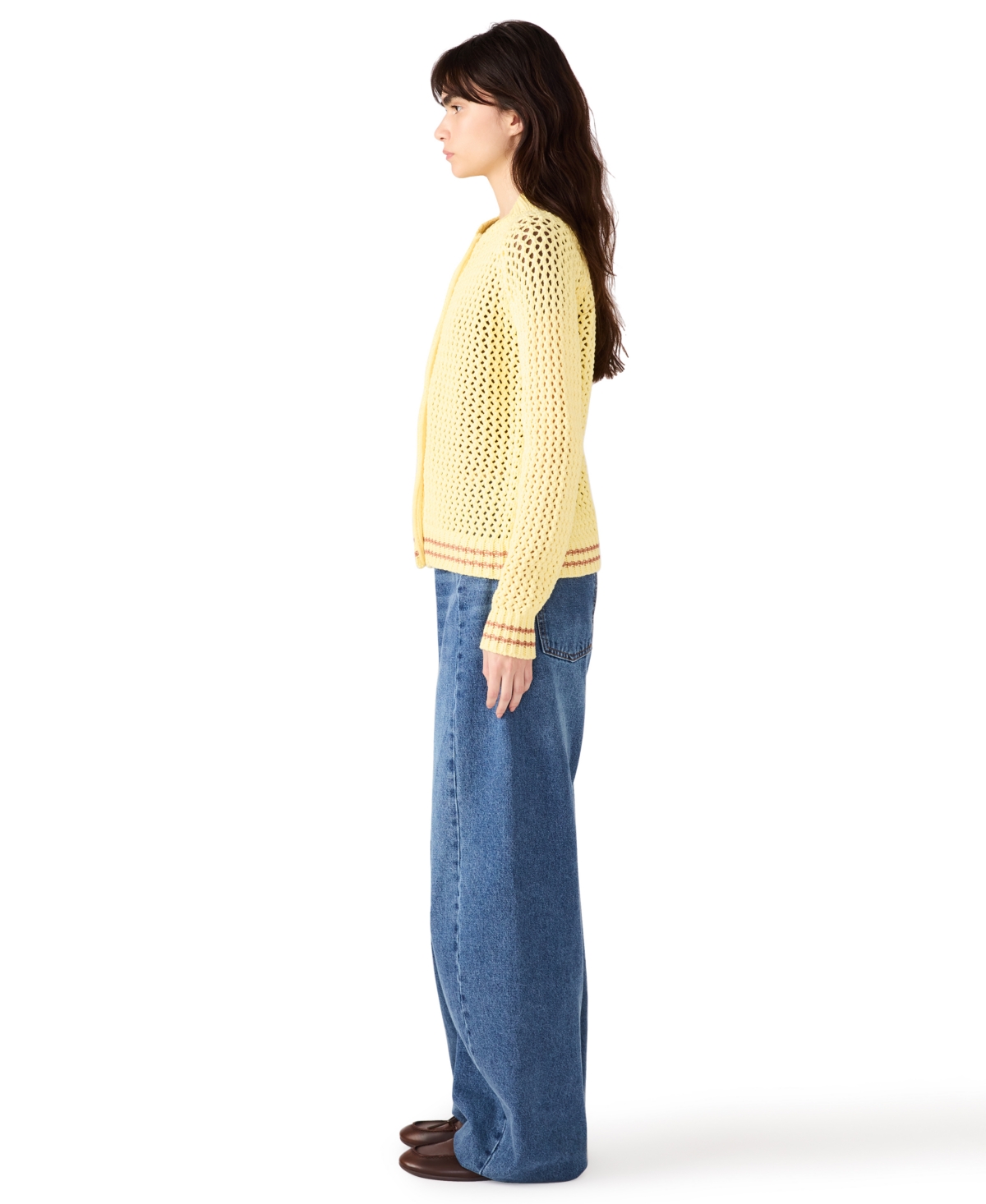 Steve Madden Women's Leiah Crochet Collarless Jacket