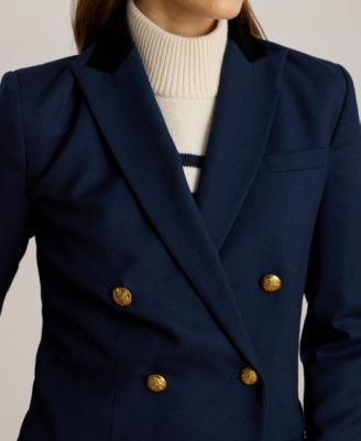 Women's Double-Breasted Twill Blazer