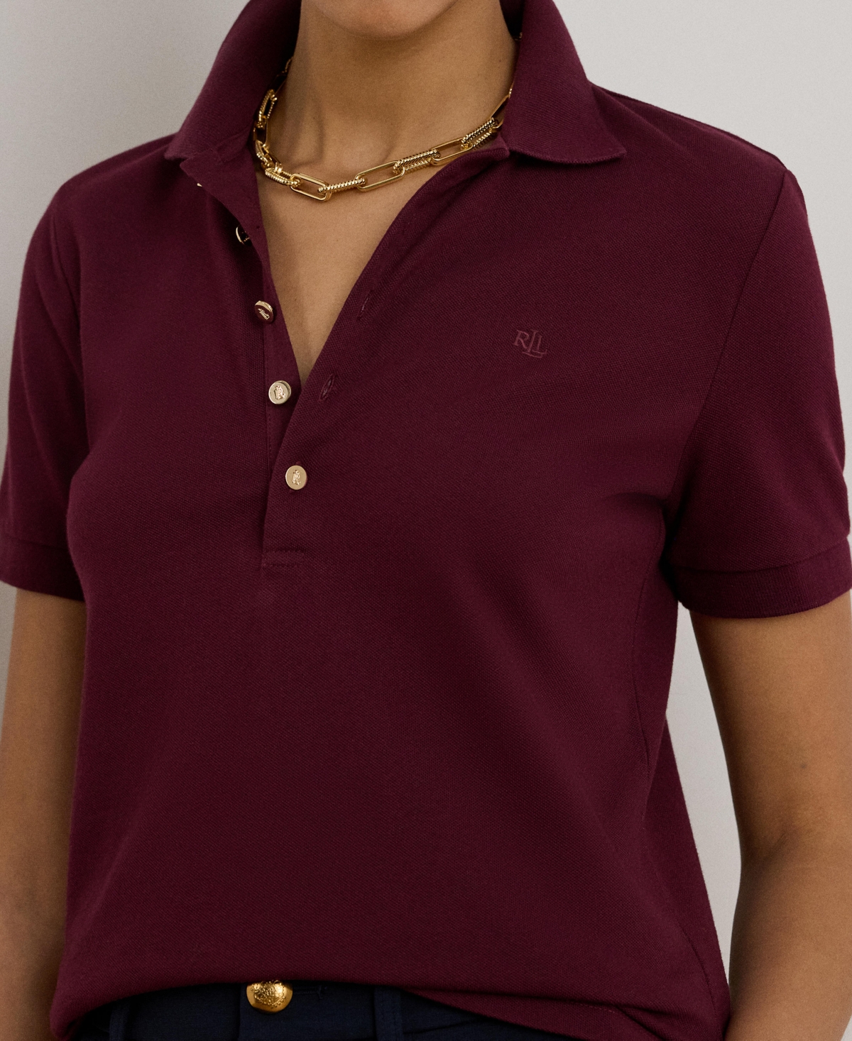 Lauren Ralph Pique Polo Shirt