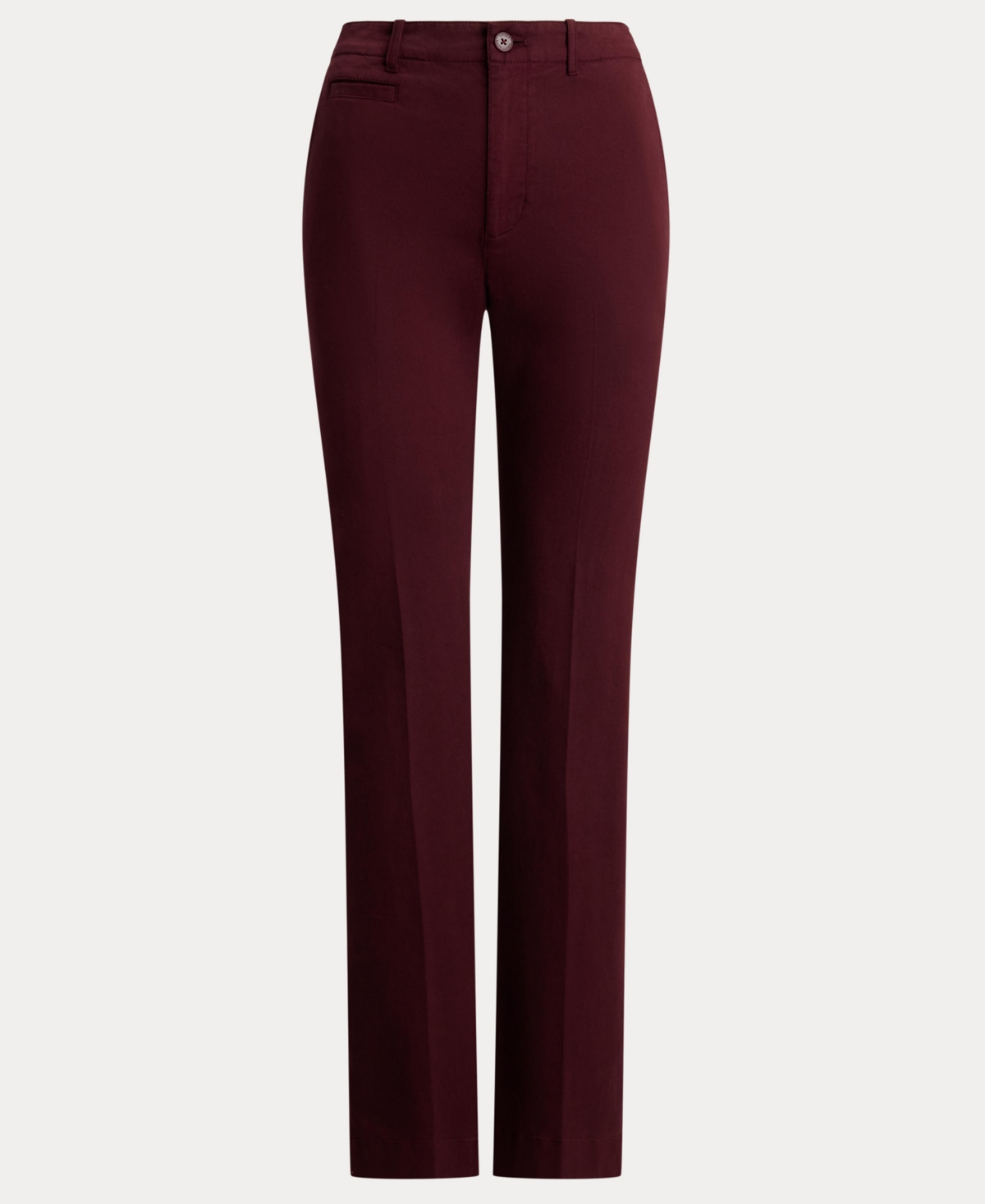 Ralph Lauren Women's Stretch Cotton Chino Flare Pants In Burgundy