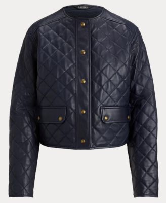 Women's Diamond-Quilted Cropped Jacket