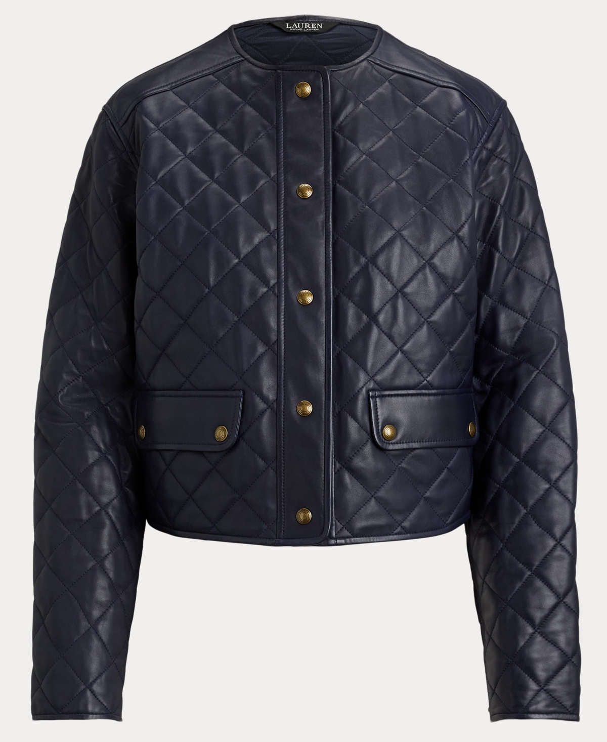 Lauren Ralph Women's Diamond-Quilted Cropped Jacket
