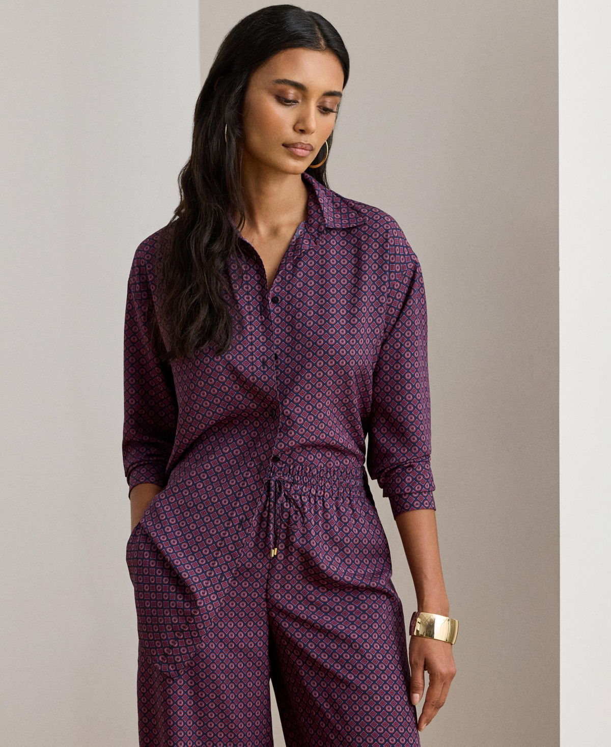 Lauren Ralph Women's Foulard Print Shirt