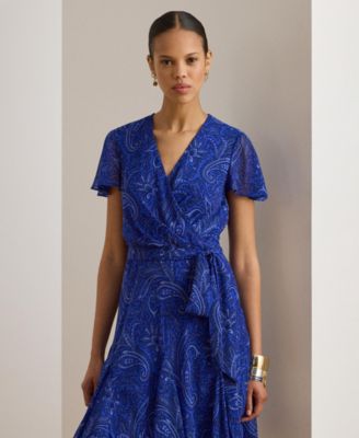 Women's Crinkled Surplice Dress