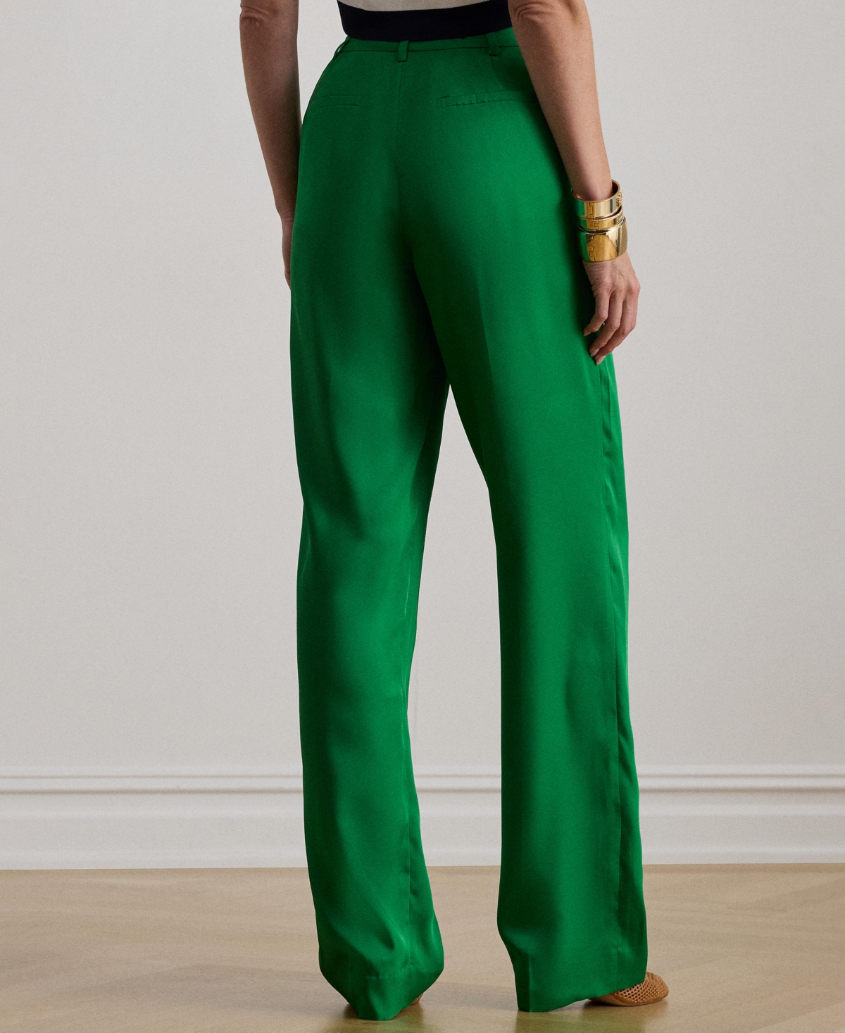 Lauren Ralph Women's Pleated Tapered Pants