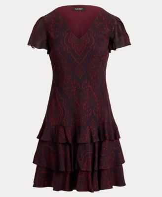 Women's Paisley Drop-Waist Dress