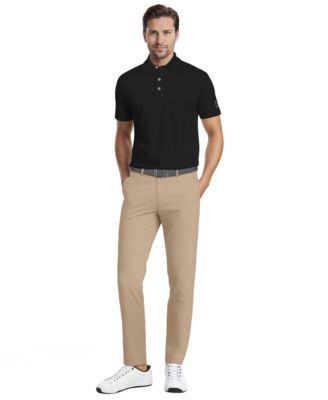 Men's Solid Cooling Texture Polo Shirt