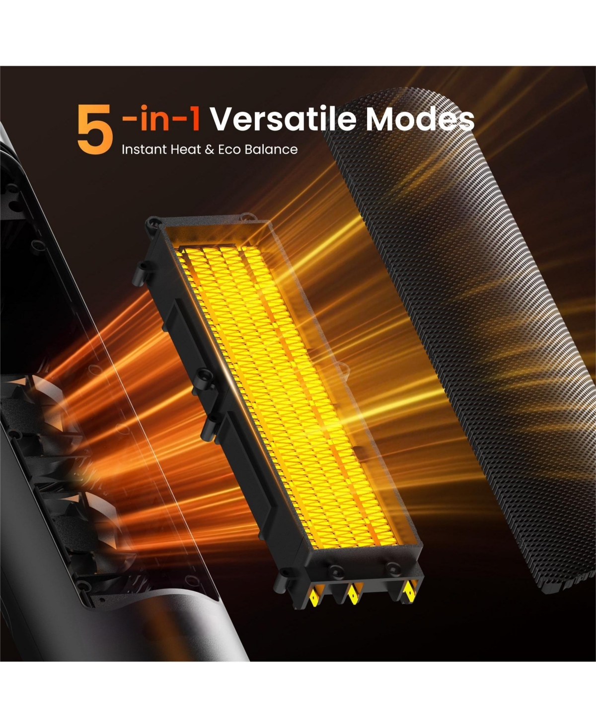 Morento Tower Space Heaters for Indoor, 1500W Heaters with Remote, Ptc Ceramic Electirc Heater for Bedroom, Overheat Protection for Office Home