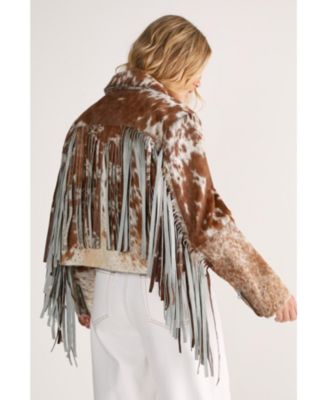 Women's Zip Through Fringe Jacket