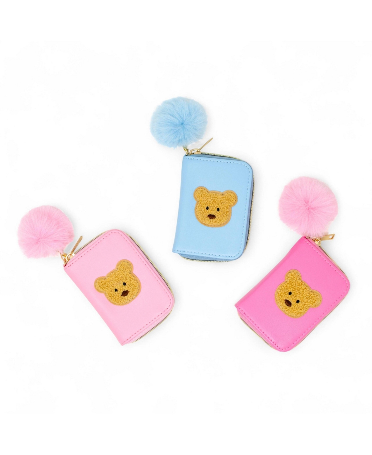 Zomi Gems Teddy Pom Pom Zip Wallet – Compact, Stylish, Functional Wallet