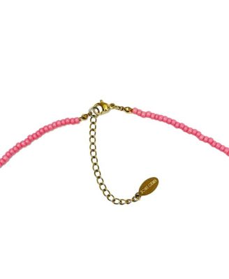 Girls Smile Pink Bead Necklace