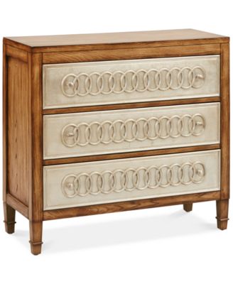 carriage & co. - Erding Silver Leaf Chest, Direct Ship