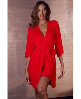 Women's Lace Trim Robe