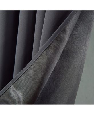 Anchorage Blackout Single Grommet Curtain Panel Pair - 54x63", Charcoal