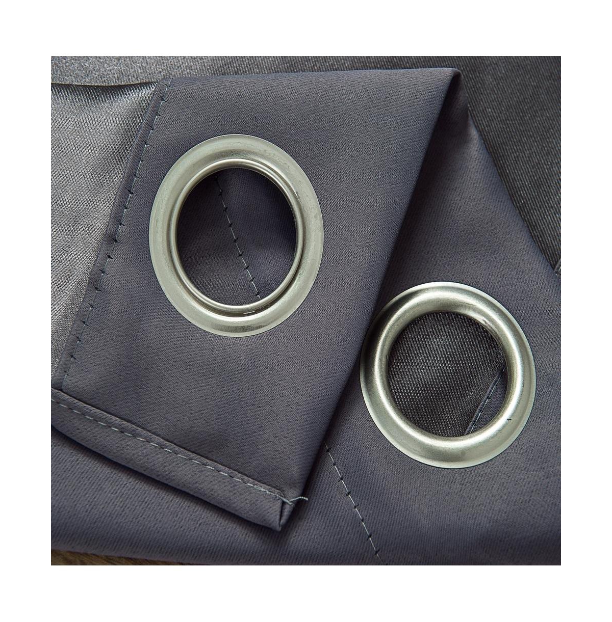 Olivia Gray Anchorage Blackout Single Grommet Curtain Panel Pair - 54x63