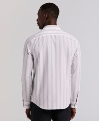 Men's Long-Sleeve Ombre Yarn-Dyed Stripe Shirt