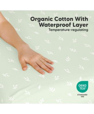 Soothe Waterproof Pack N Play Sheets for Girls, Boys, 2pk 38x26 Cotton Mini Crib Sheets Fitted, Soft, Breathable