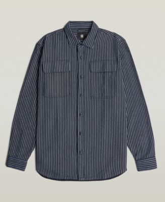 Men's Stripe Button-Up Regular-Fit Shirt