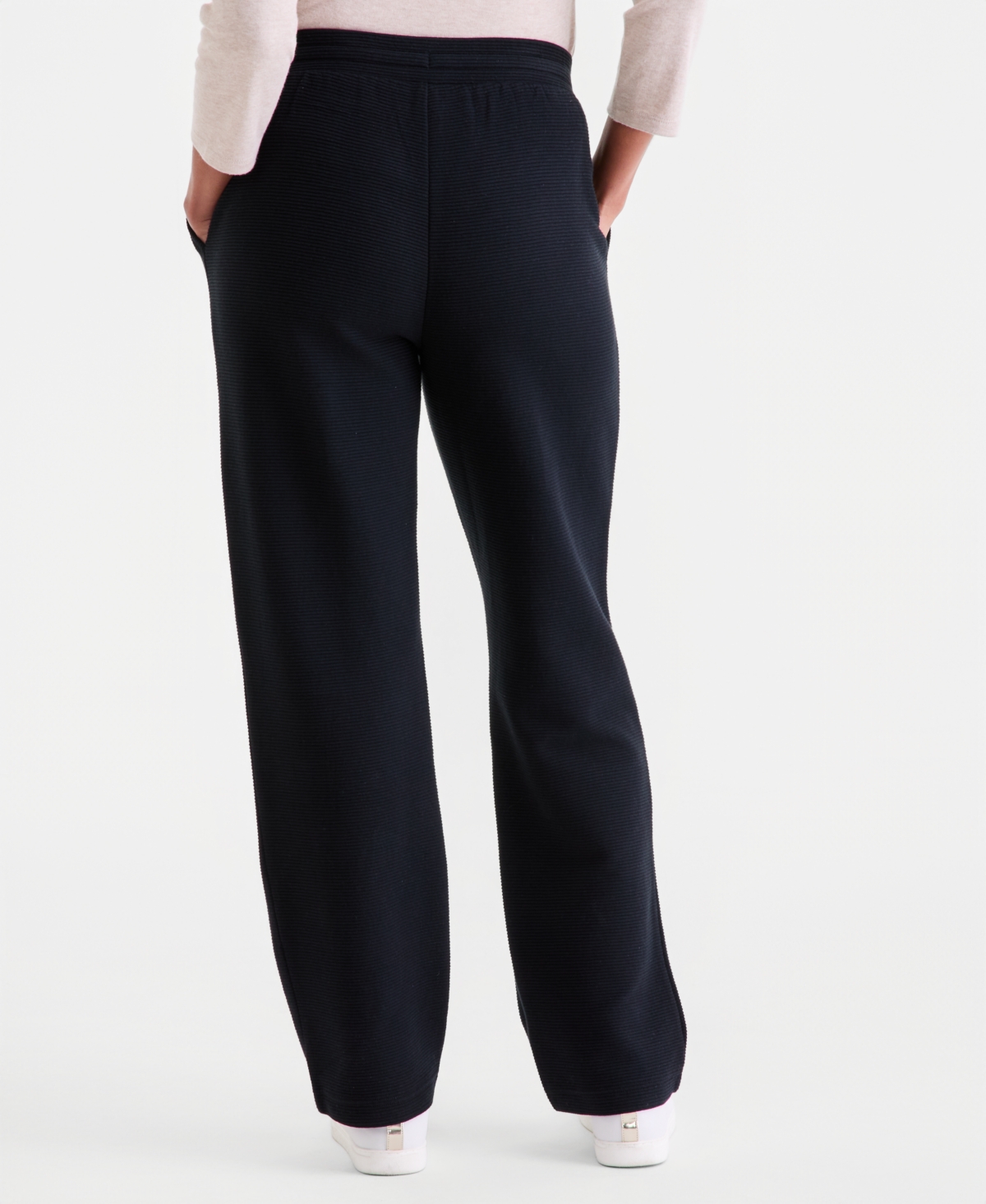 Style & Co Petite Ottoman-Stitched Drawstring Pants, Macy's Exclusive