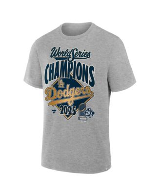 Men's Steel Los Angeles Dodgers 2025 World Series Champions Locker Room Replica T-Shirt