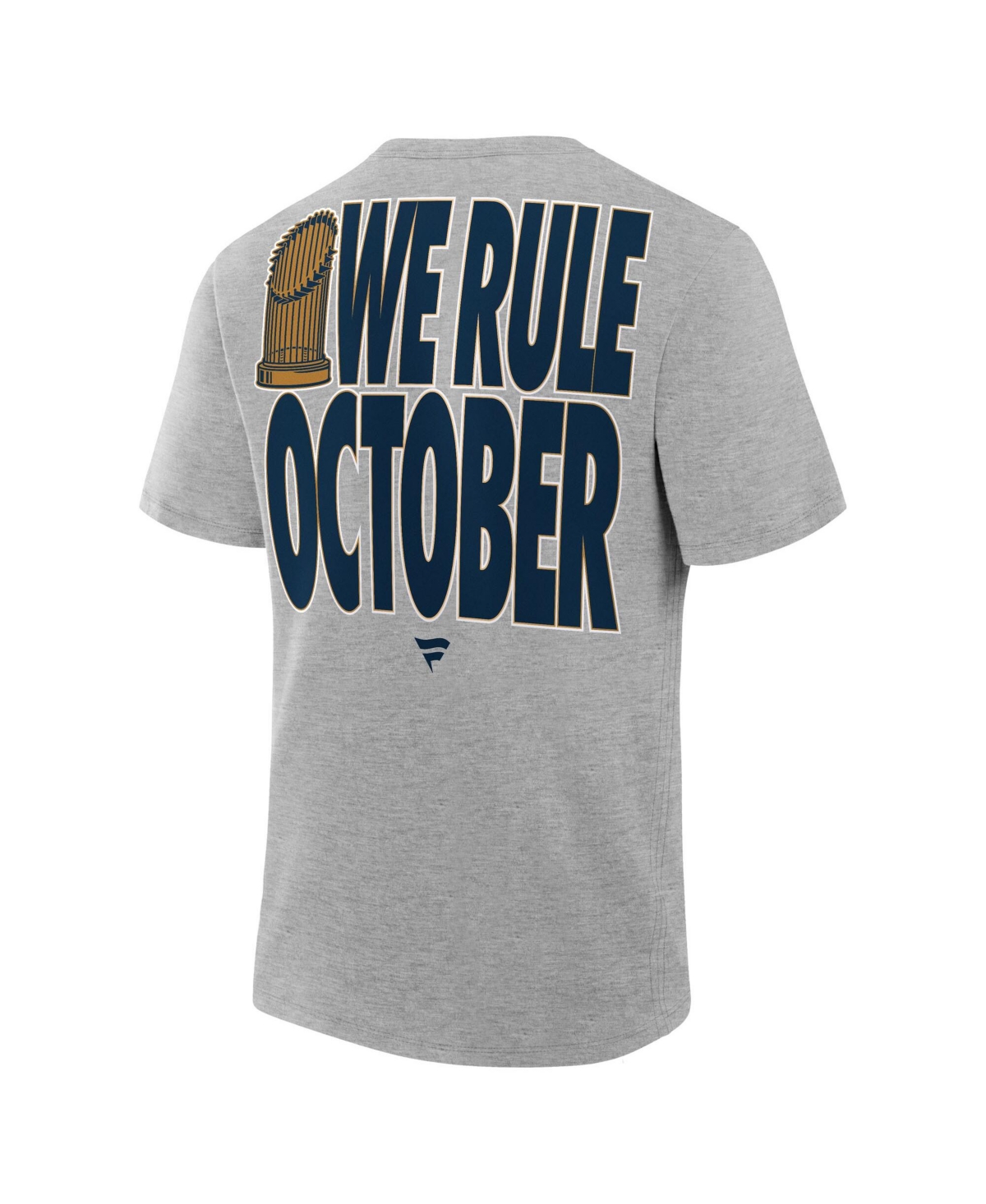 Fanatics Men's Steel Los Angeles Dodgers 2025 World Series Champions Locker Room Replica T-shirt In Gray