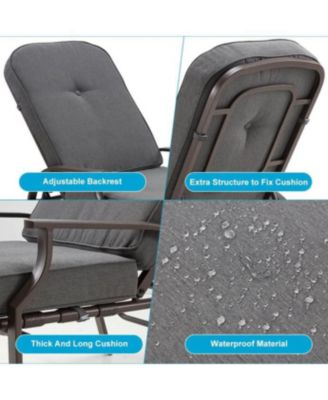 Adjustable Outdoor Chaise Lounge Chair Patio Recliner