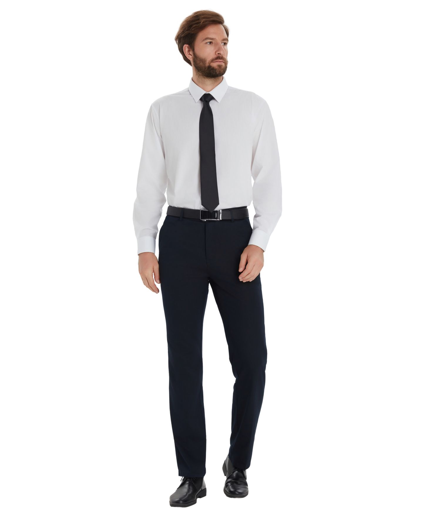 Мужская рубашка Alfani Solid Regular-Fit Dress Shirt, цвет: Яркий белый — фото 2