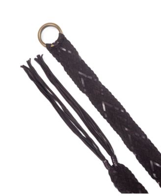 Women's 40mm Woven Fringe Belt