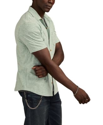 Men's Short-Sleeve Linen Knit Shirt