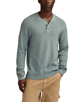 Men's Henley Pull-Over Sweater