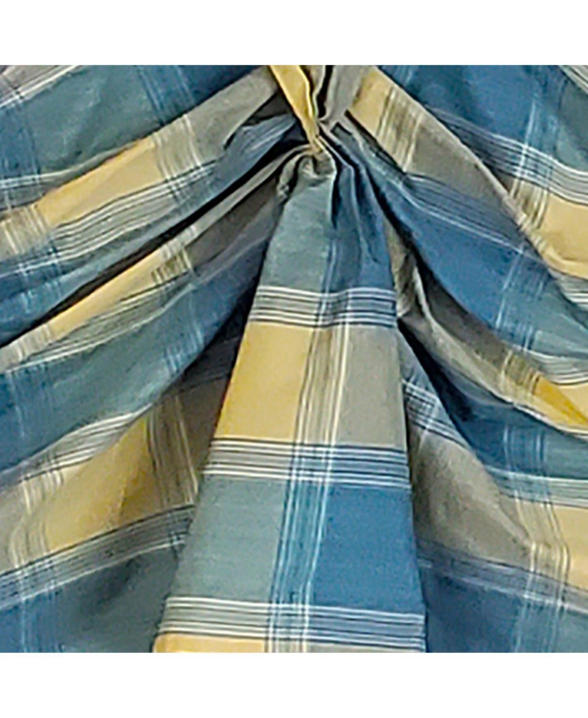 Rlf Home Duncaster 2-Scoop Celebration 100% Cotton with Fully Lined 3" Rod Pocket Valnance for Windows 45" x 18" Porcelain