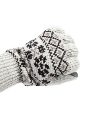 Women's Nordic Fair Isle Knit Touchscreen Gloves