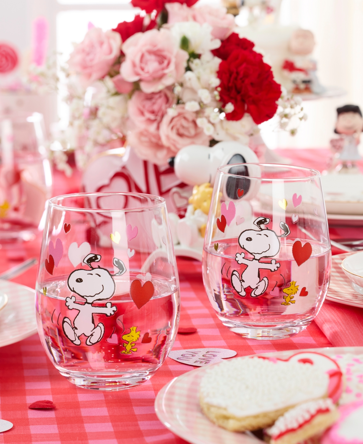 Lenox Snoopy Heart Tumblers, Set of 4